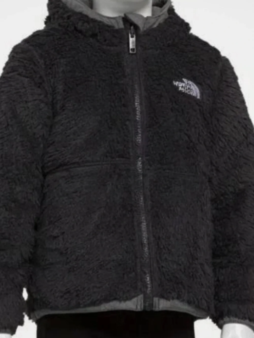 The North Face Boys Gray Reversible Mount Chimbo Jacket in Gray Size 7